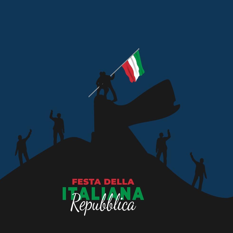 vectorillustratie van festa della repubblica italiana poster vector