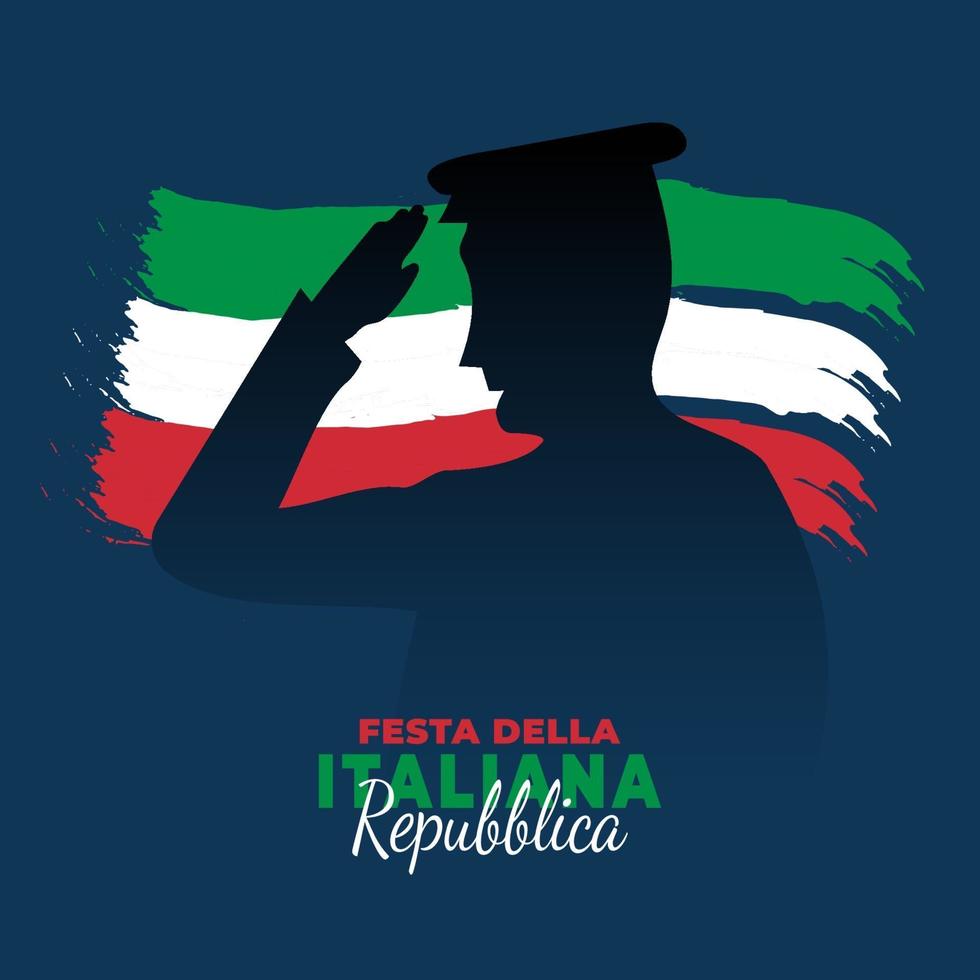 vectorillustratie van festa della repubblica italiana poster vector