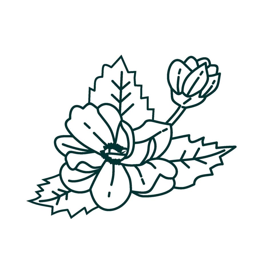 bloem blad illustratie ontwerpsjabloon vector
