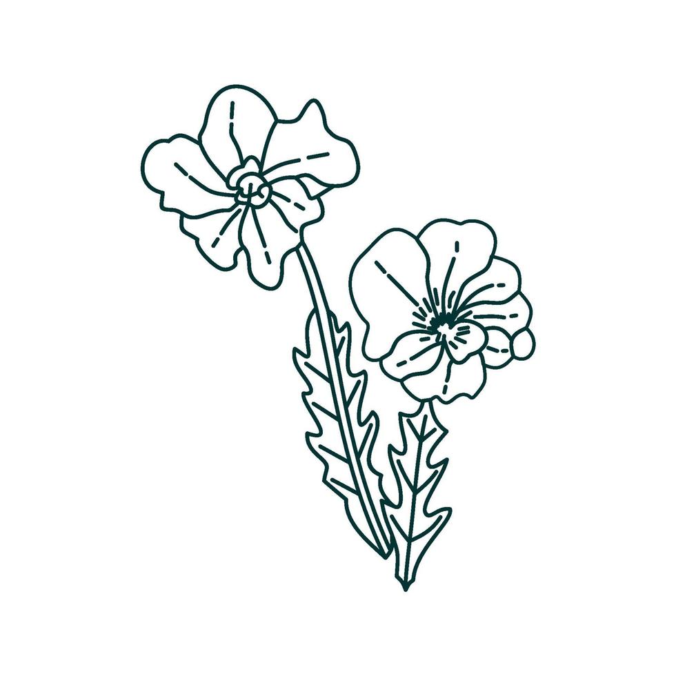 bloem blad illustratie ontwerpsjabloon vector