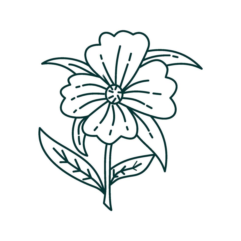 bloem blad illustratie ontwerpsjabloon vector