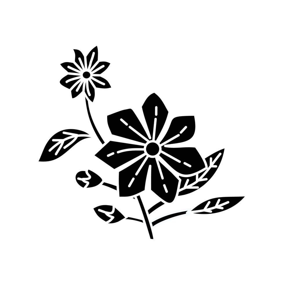 bloem blad illustratie ontwerpsjabloon vector