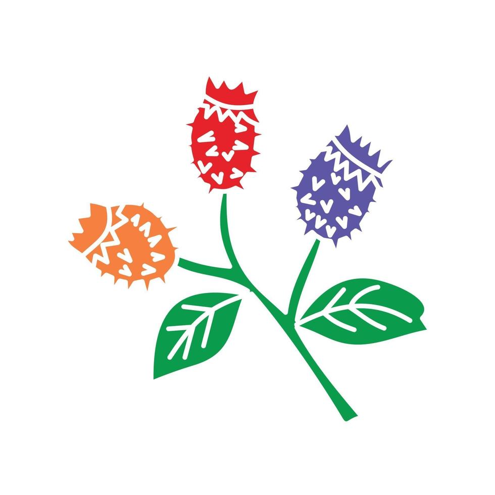 bloem blad illustratie ontwerpsjabloon vector