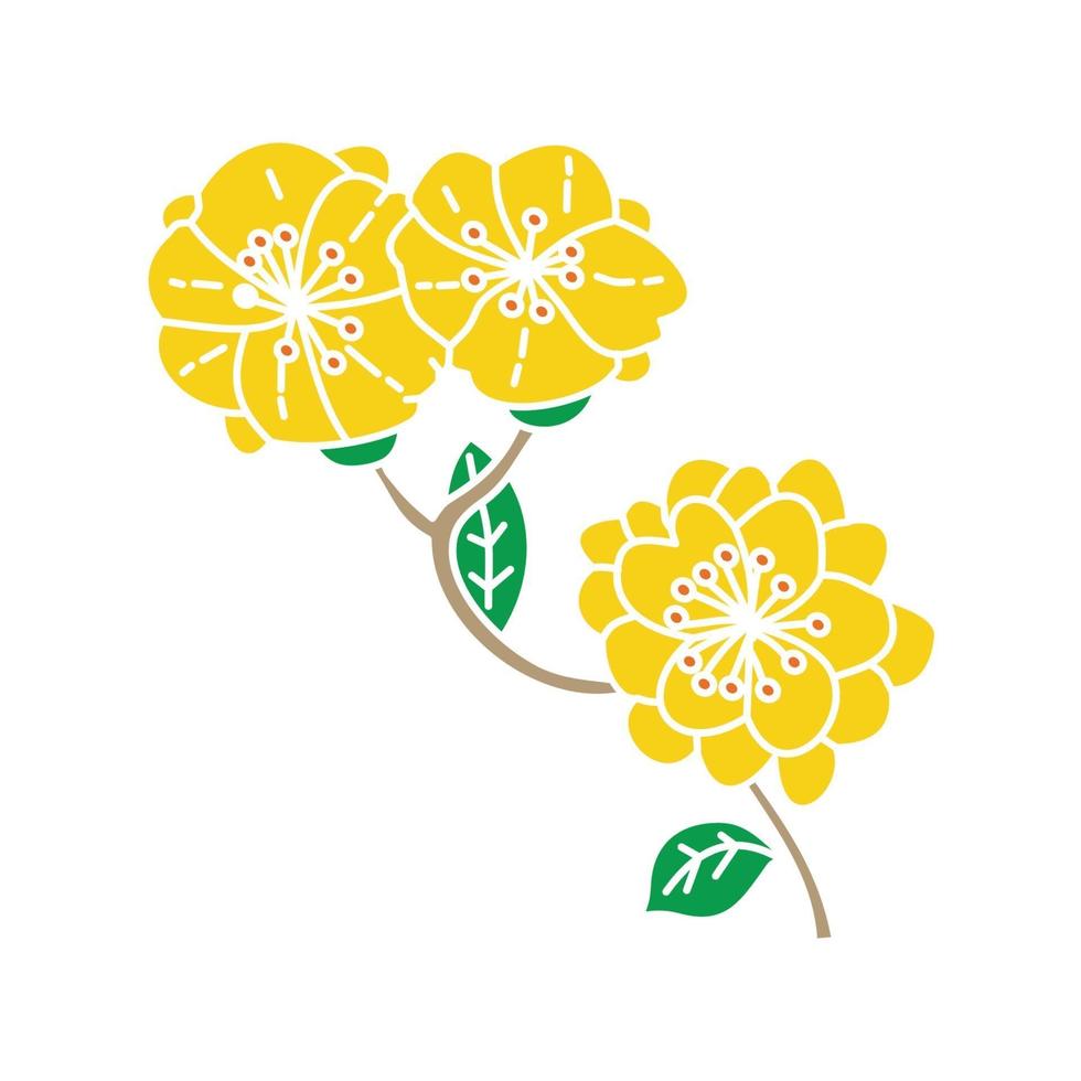 bloem blad illustratie ontwerpsjabloon vector