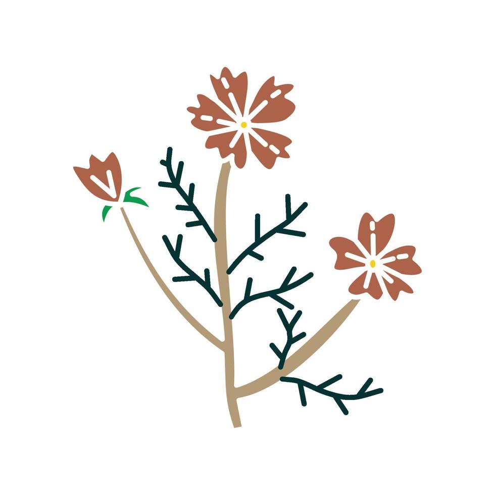 bloem blad illustratie ontwerpsjabloon vector