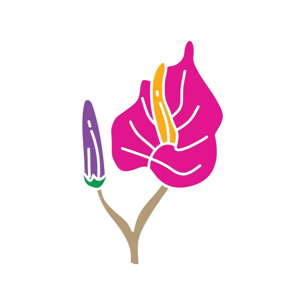 bloem blad illustratie ontwerpsjabloon vector