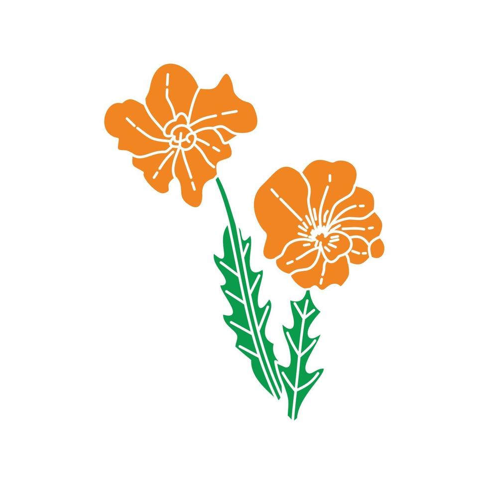 bloem blad illustratie ontwerpsjabloon vector