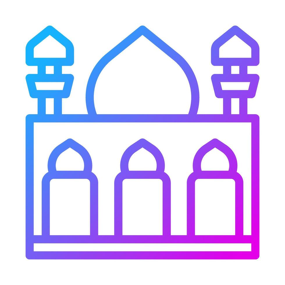 moskee icoon helling Purper kleur Ramadan symbool perfect. vector