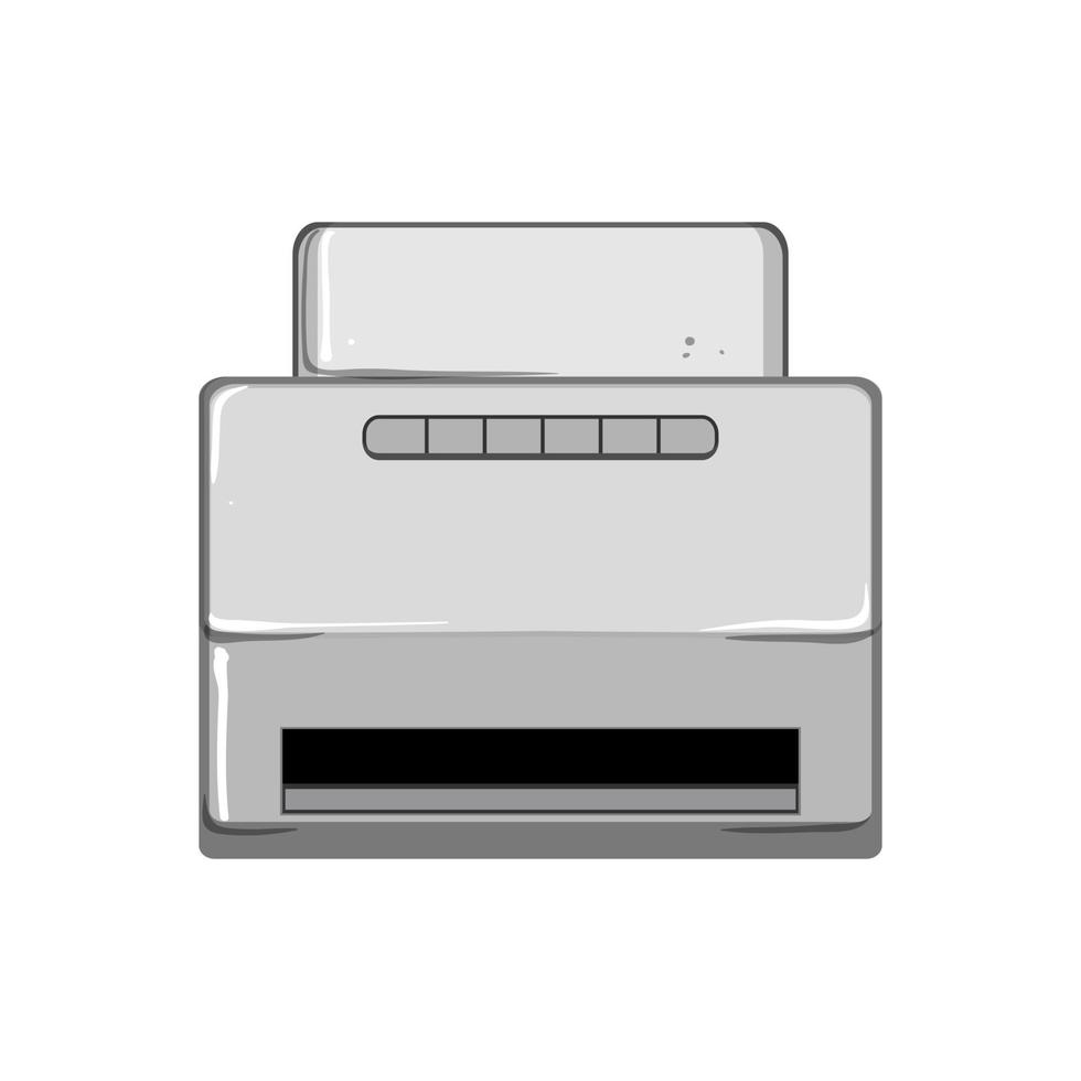 kopieerapparaat scanner document tekenfilm vector illustratie