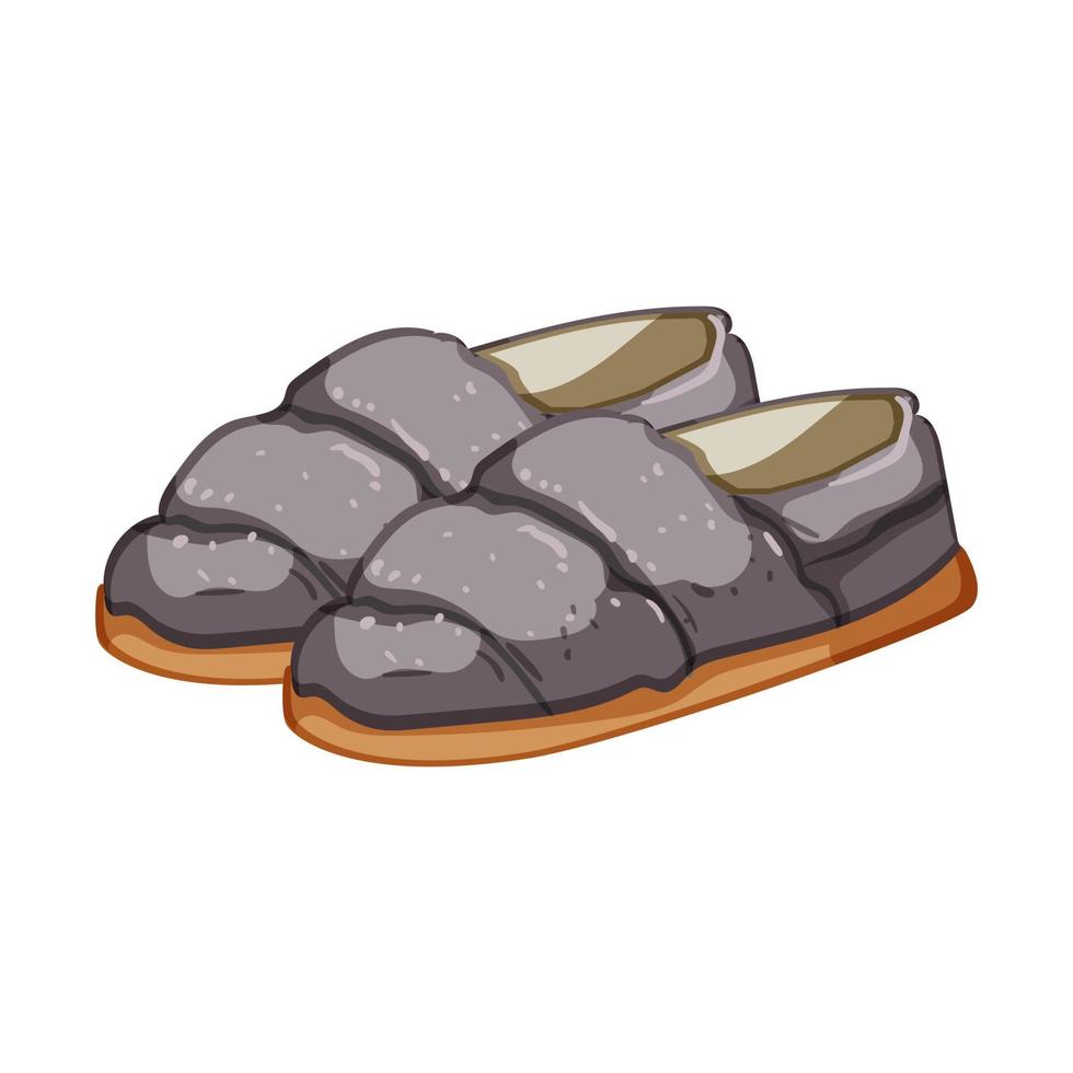 huis Mens slippers tekenfilm vector illustratie