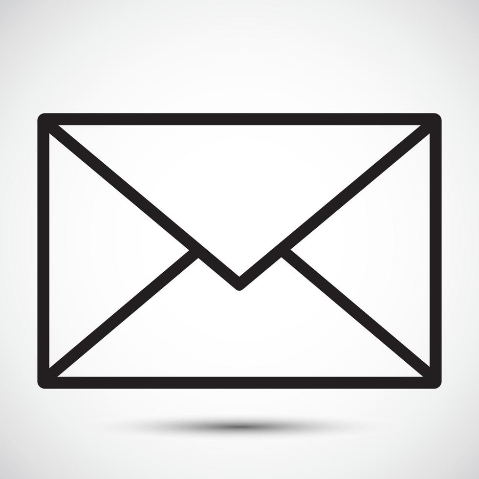 brief, mail pictogram symbool teken isoleren op witte achtergrond, vector illustratie eps.10