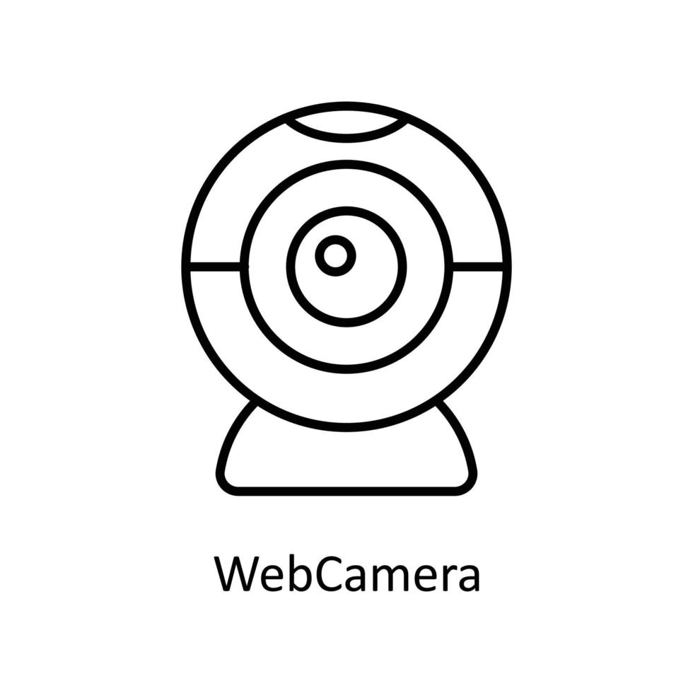 web camera vector schets pictogrammen. gemakkelijk voorraad illustratie voorraad