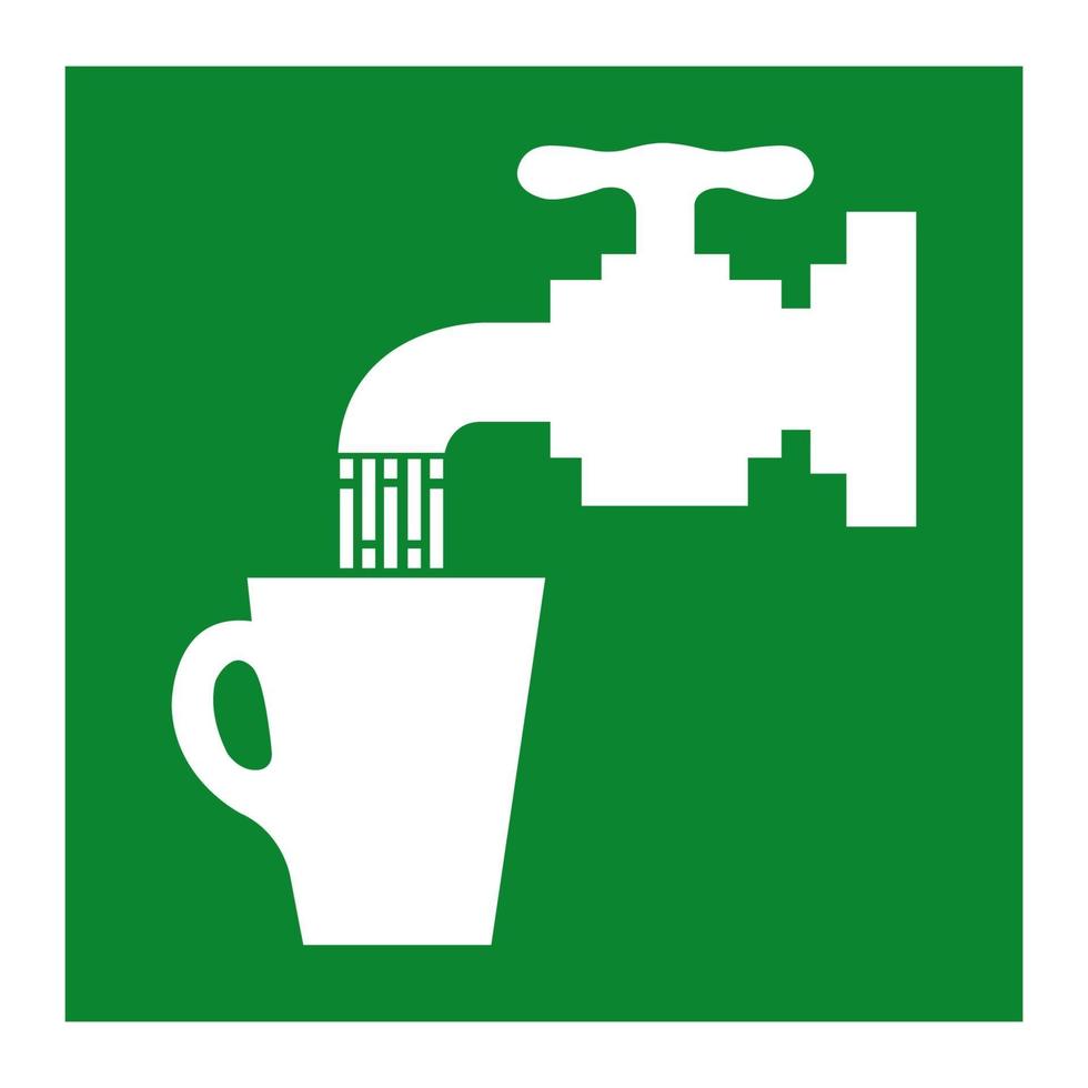 drinkwater symbool teken isoleren op witte achtergrond, vector illustratie eps.10