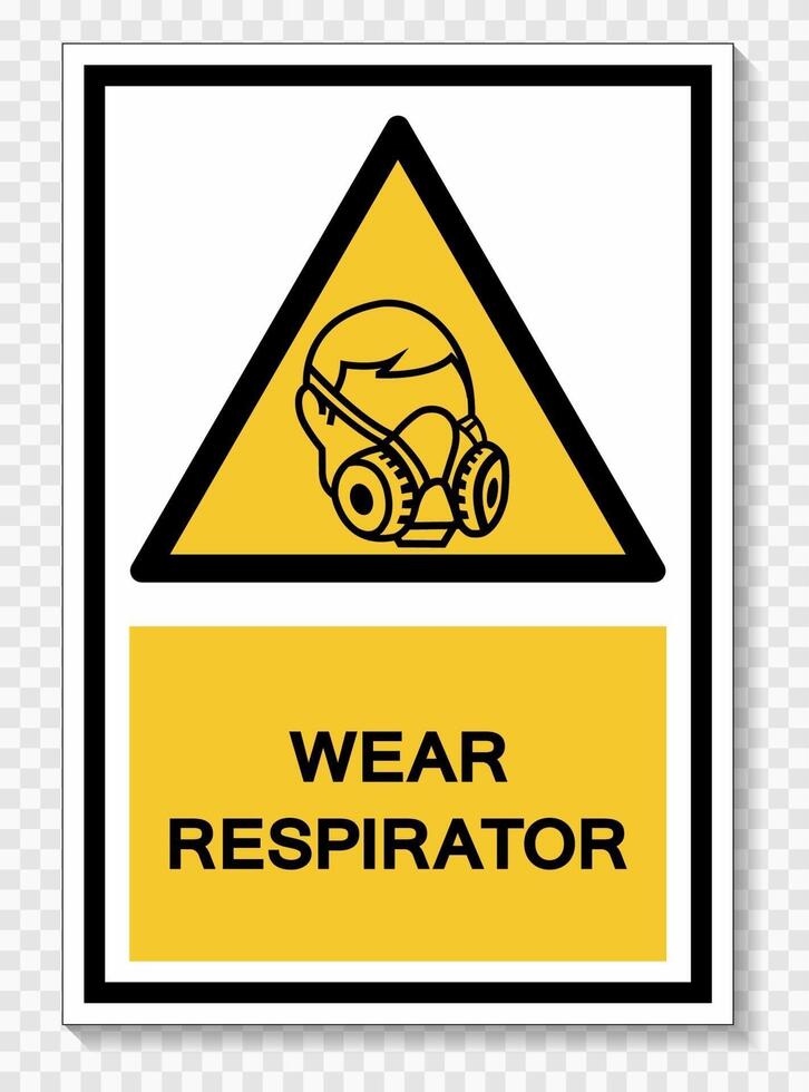 symbool slijtage gasmasker teken isoleren op witte achtergrond, vector illustratie eps.10