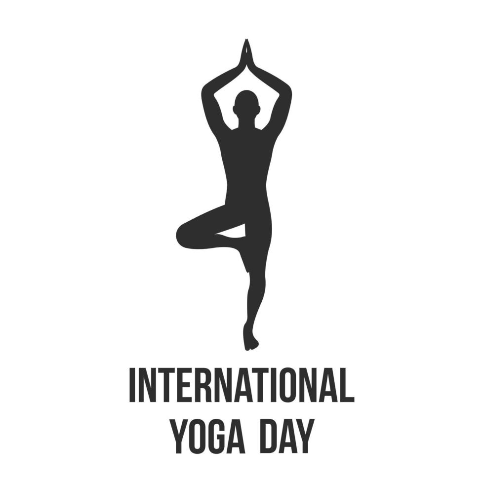 illustratie van Internationale yoga dag vetor vector