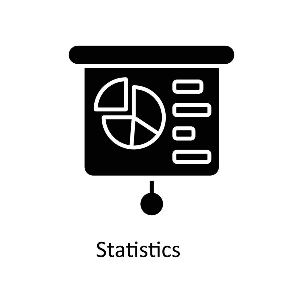 statistieken vector solide pictogrammen. gemakkelijk voorraad illustratie voorraad