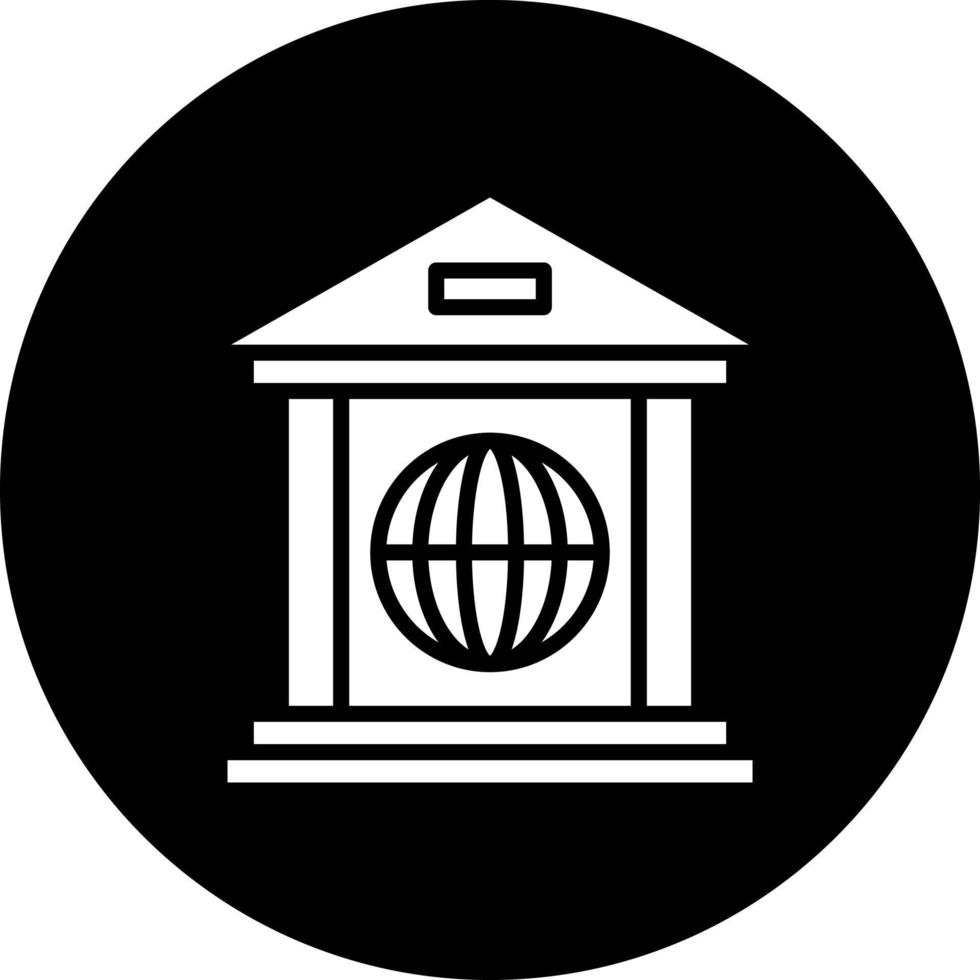 wereldwijd bank vector icoon stijl