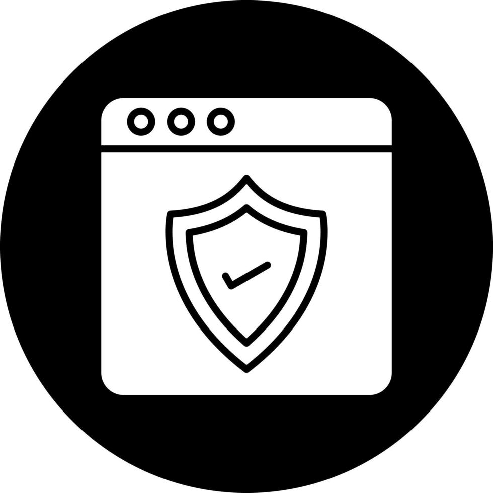web bescherming vector icoon stijl