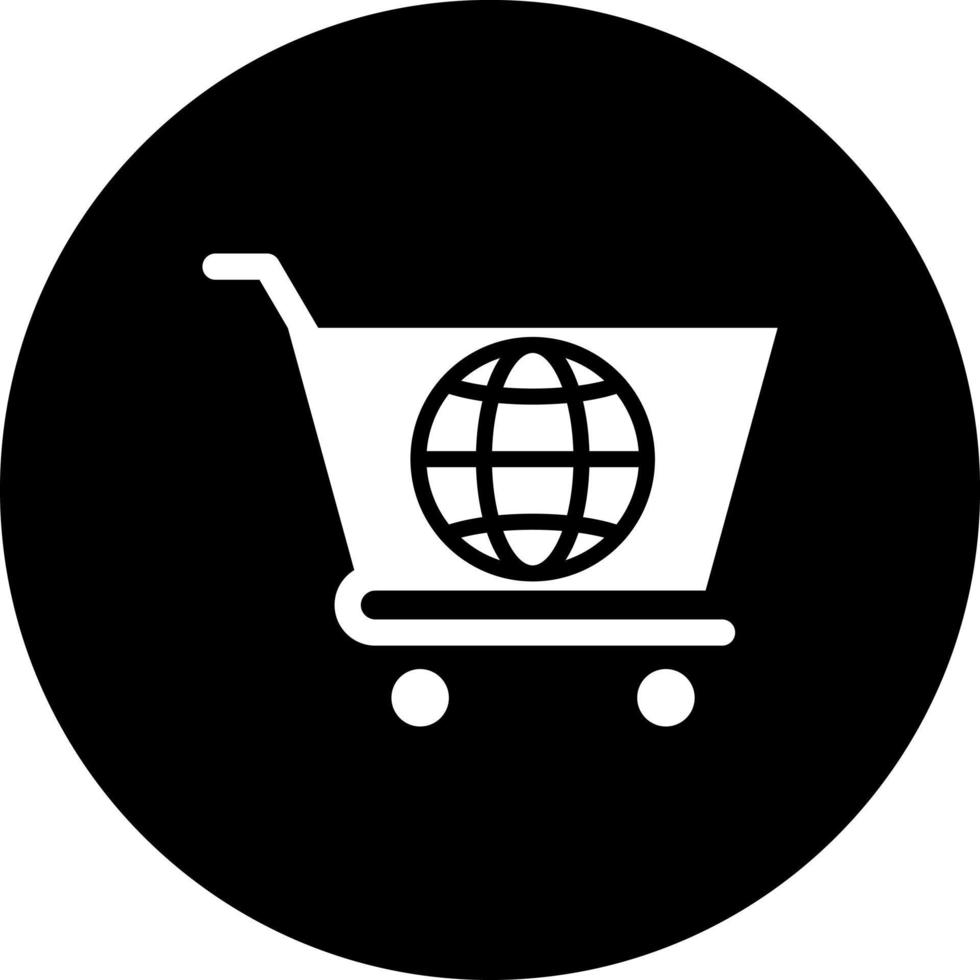 wereldwijd boodschappen doen vector icoon stijl