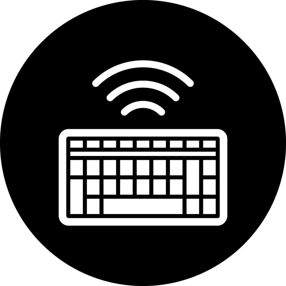 draadloze toetsenbord vector icoon stijl