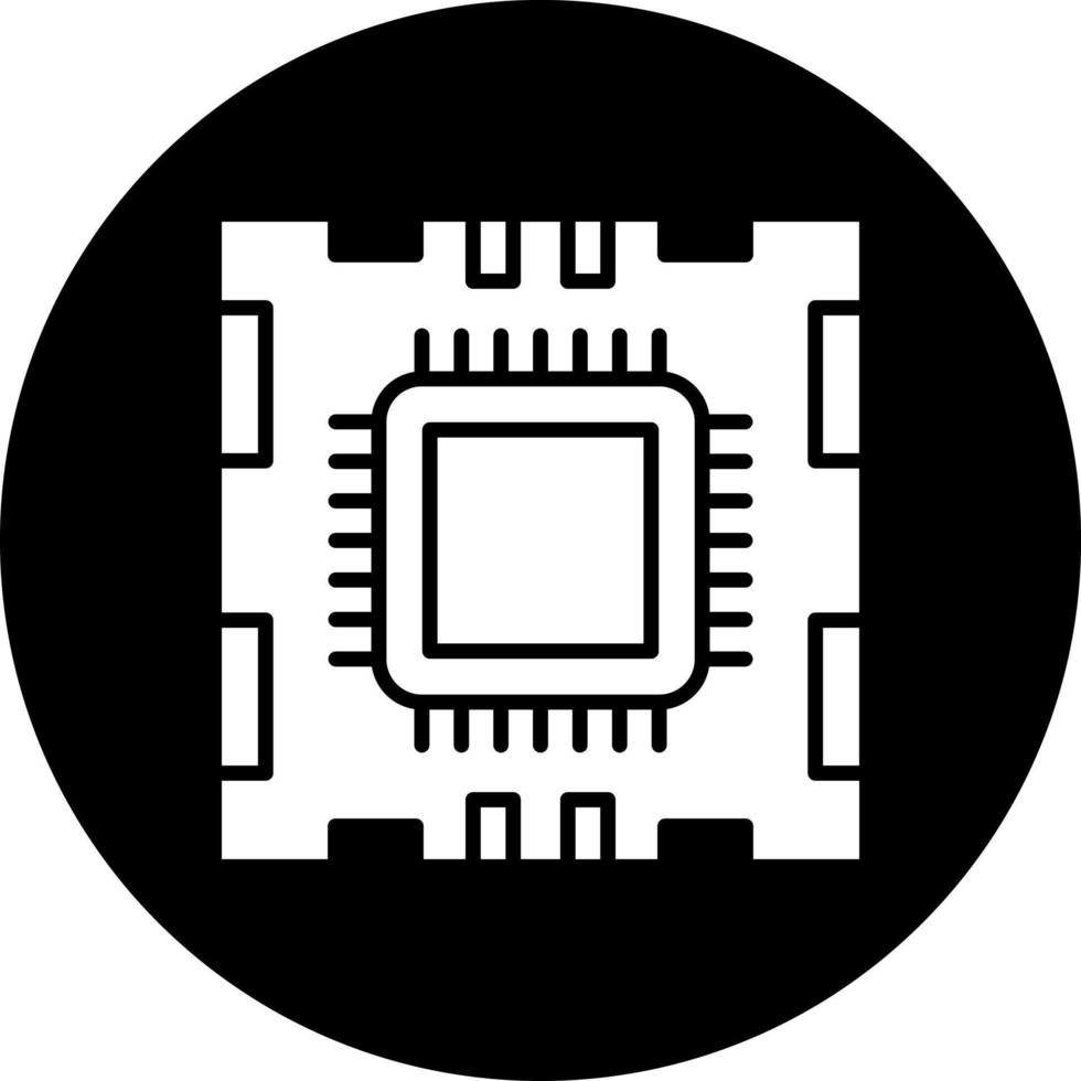 microprocessor vector icoon stijl