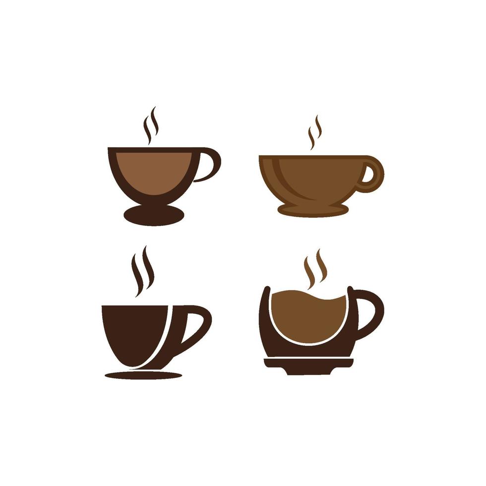 koffie glas logo vector