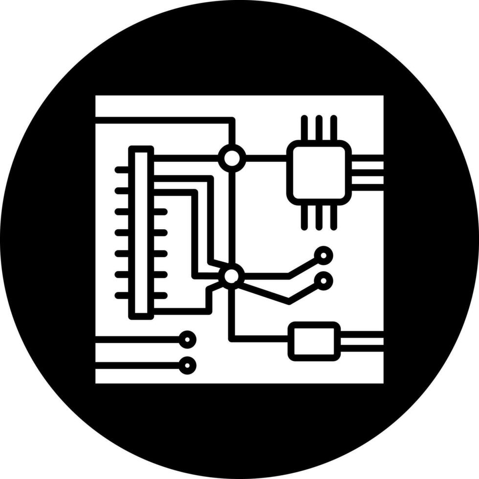 pcb bord vector icoon stijl