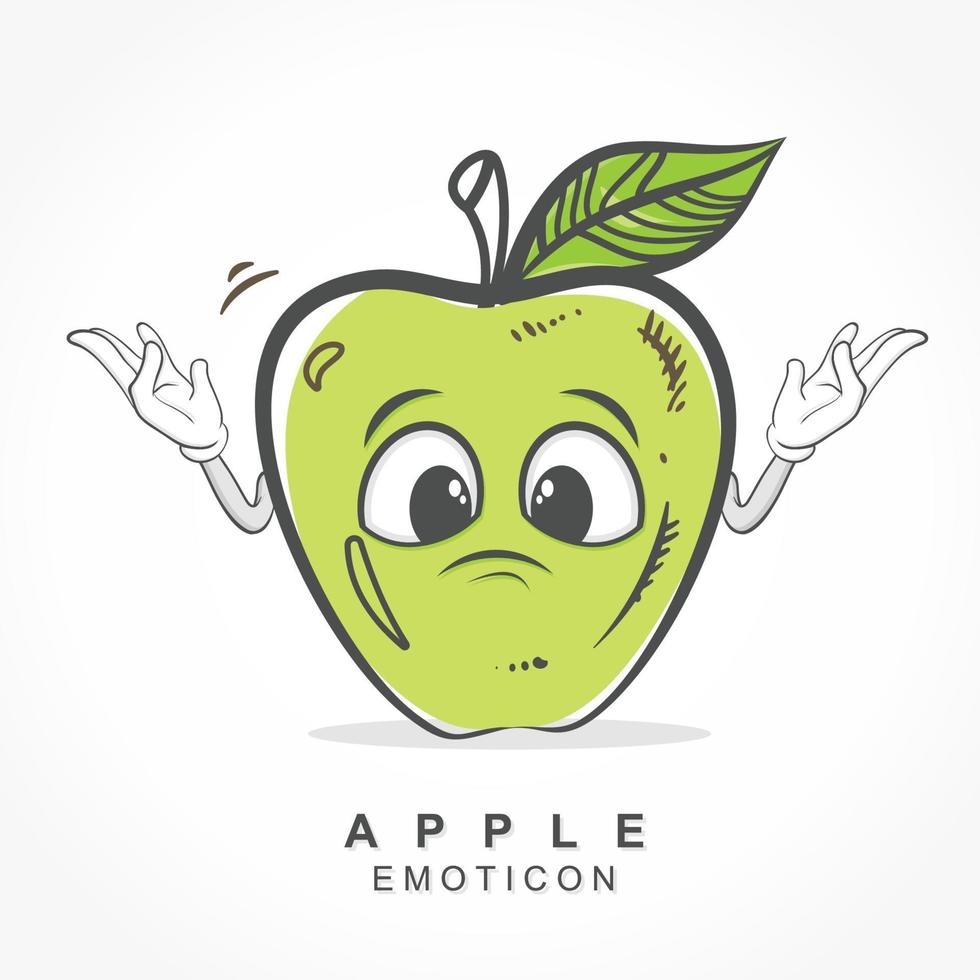 appel karakter vector ontwerp