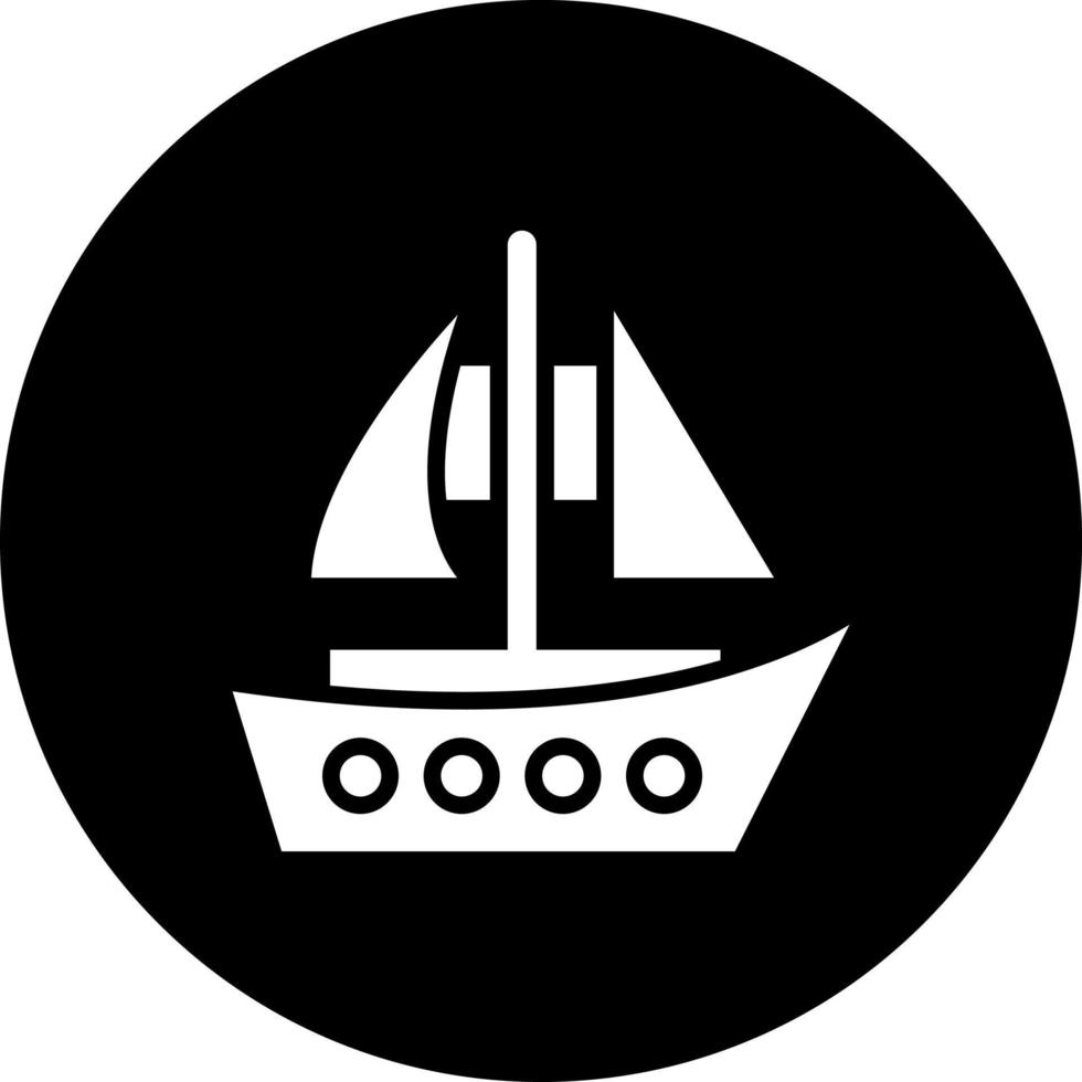 zeilboot vector icoon stijl