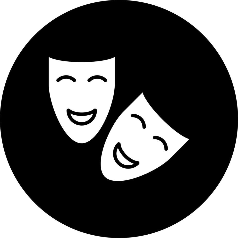 theater masker vector icoon stijl