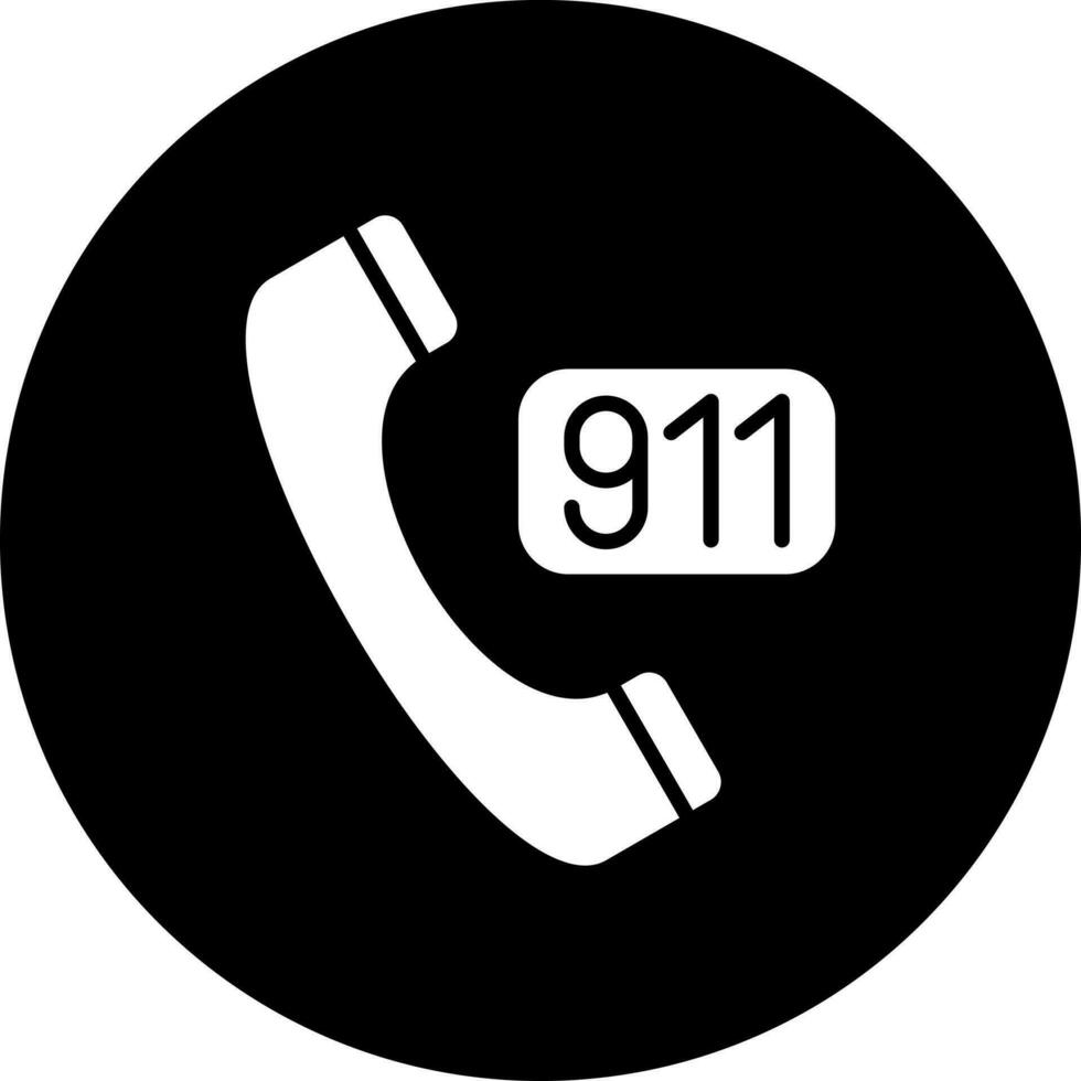 telefoontje 911 vector icoon stijl