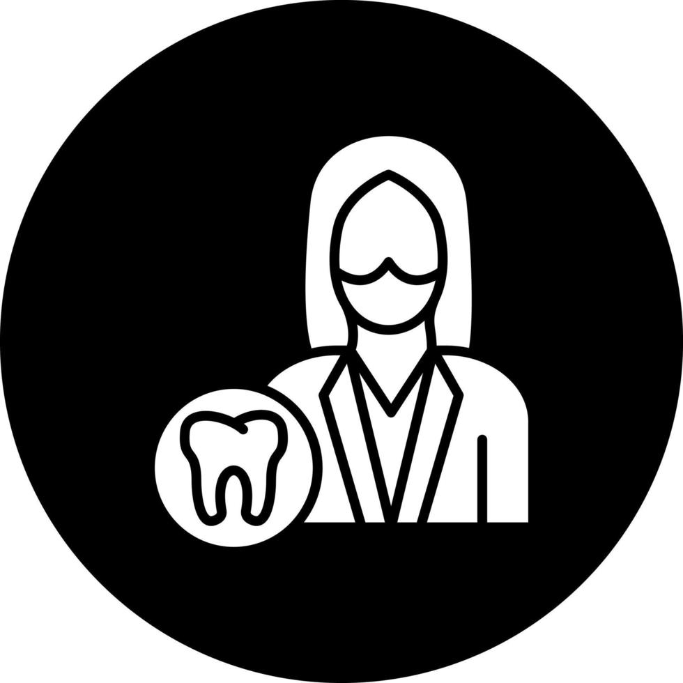 vrouw tandarts vector icoon stijl
