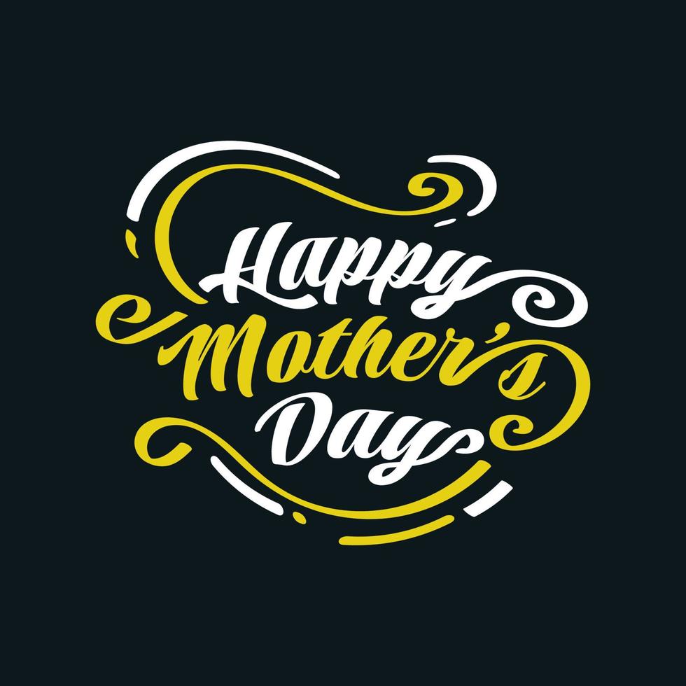 gelukkig moeder dag belettering. kan worden gebruikt voor groet kaart, poster, banier, of t overhemd vector