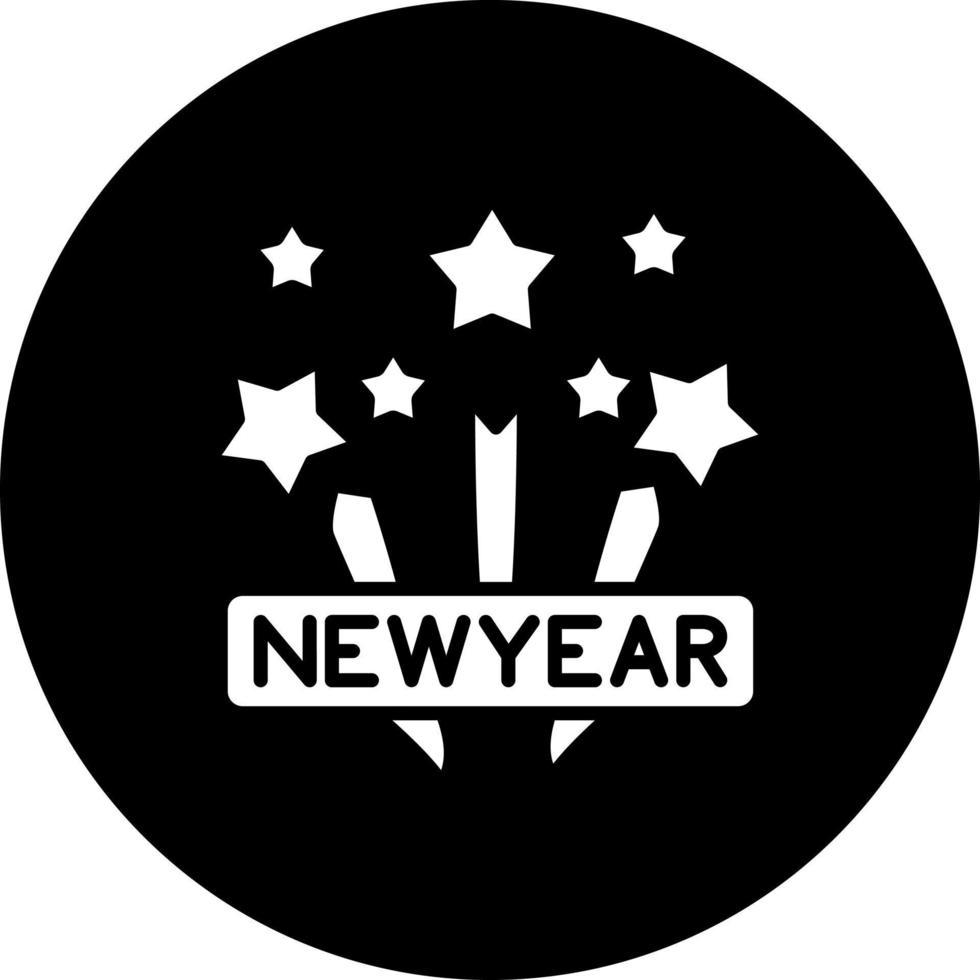nieuw jaar viering vector icoon stijl