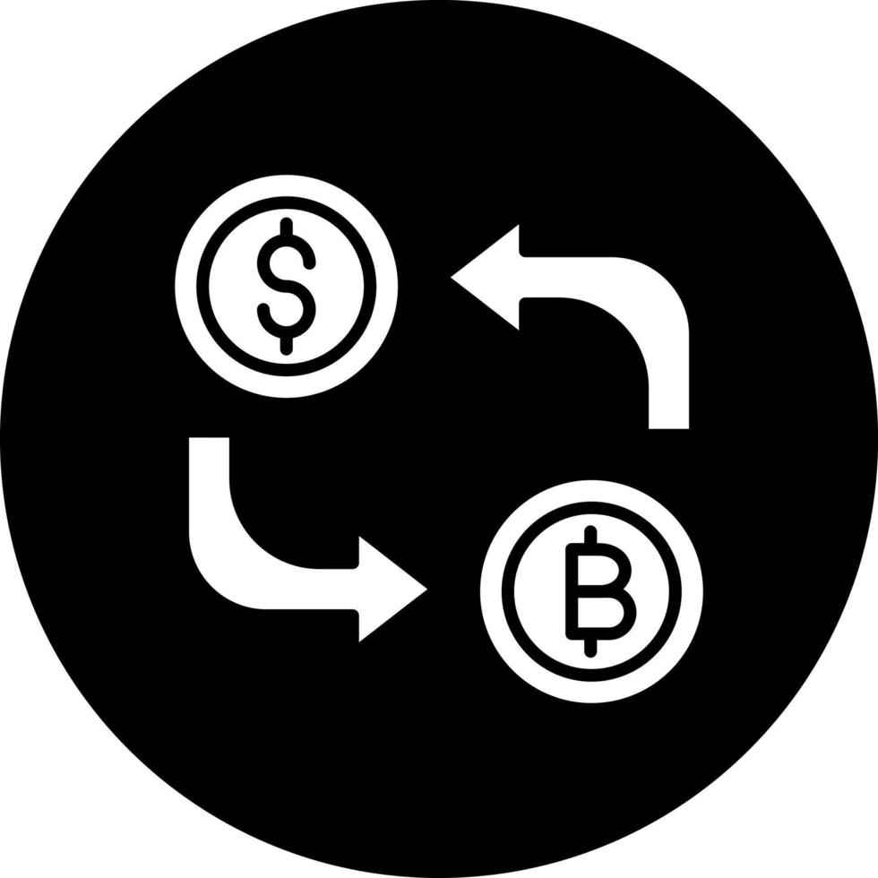 crypto uitwisseling vector icoon stijl