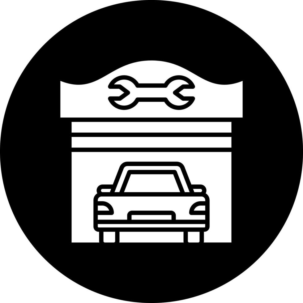 auto reparatie winkel vector icoon stijl