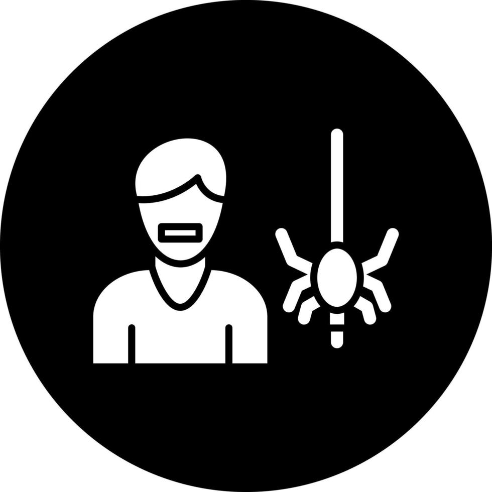 angst van spinnen vector icoon stijl