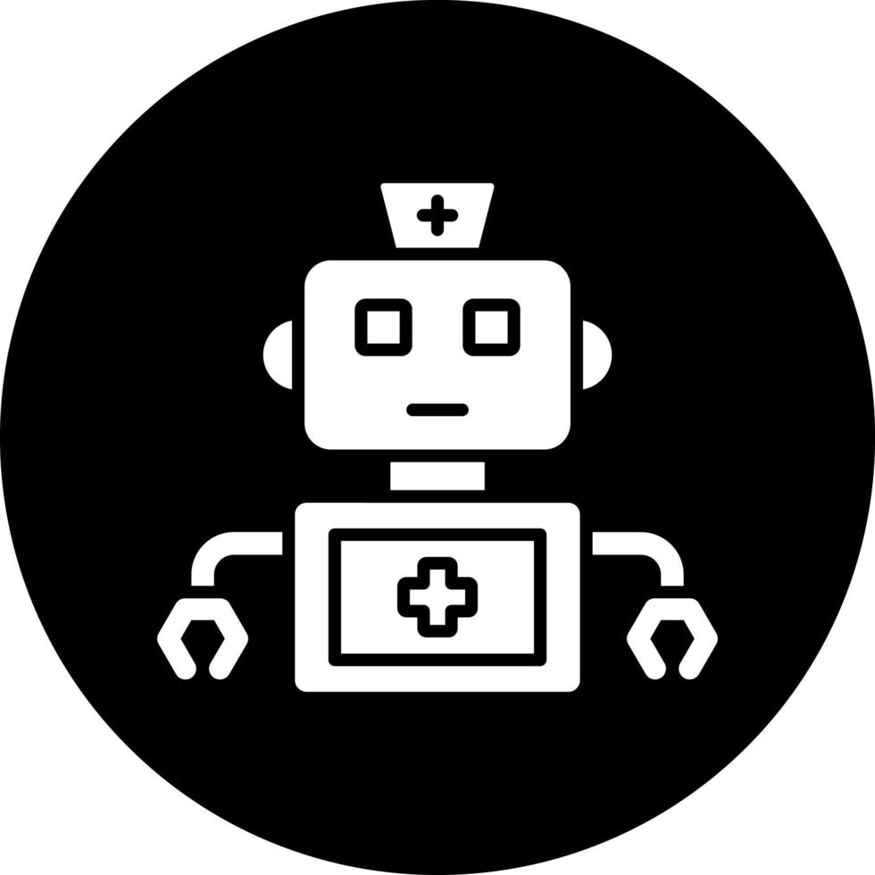 robot verpleegster vector icoon stijl