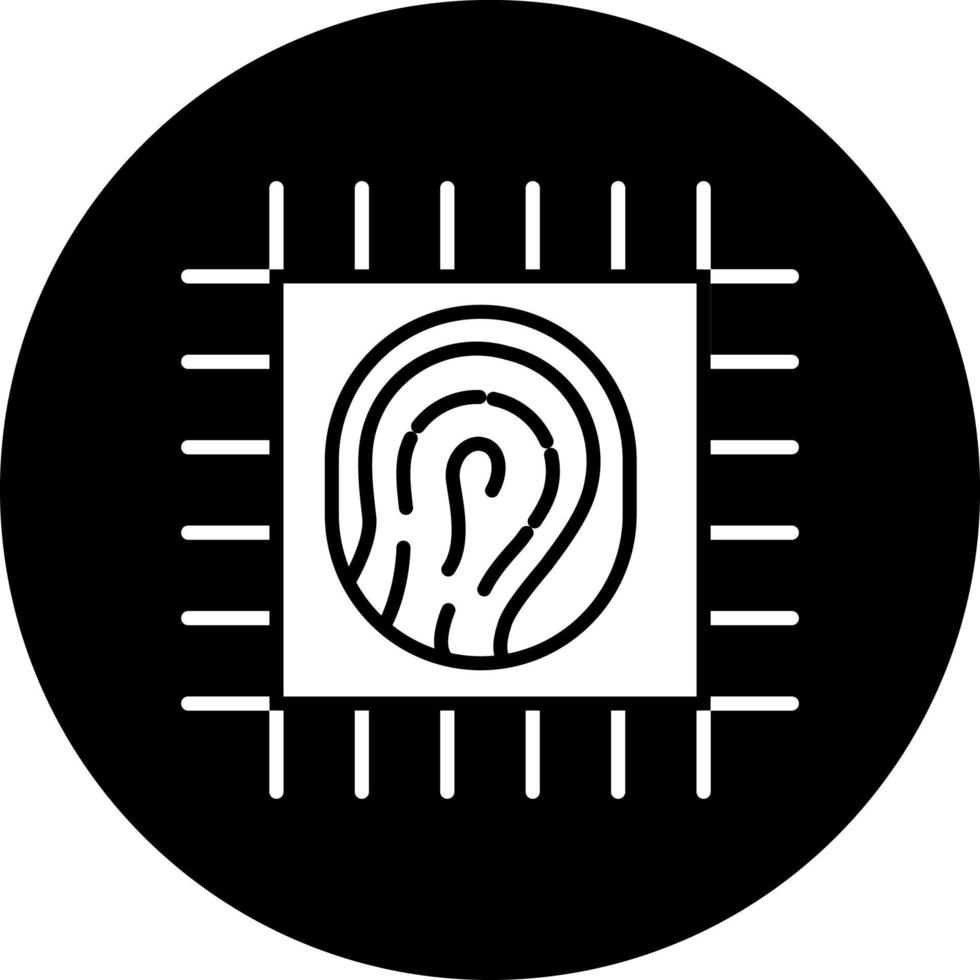 biometrisch CPU vector icoon stijl