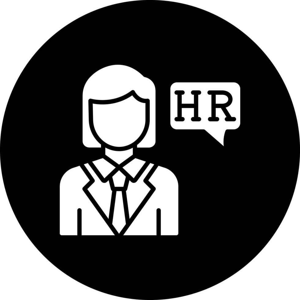 hr specialist vrouw vector icoon stijl