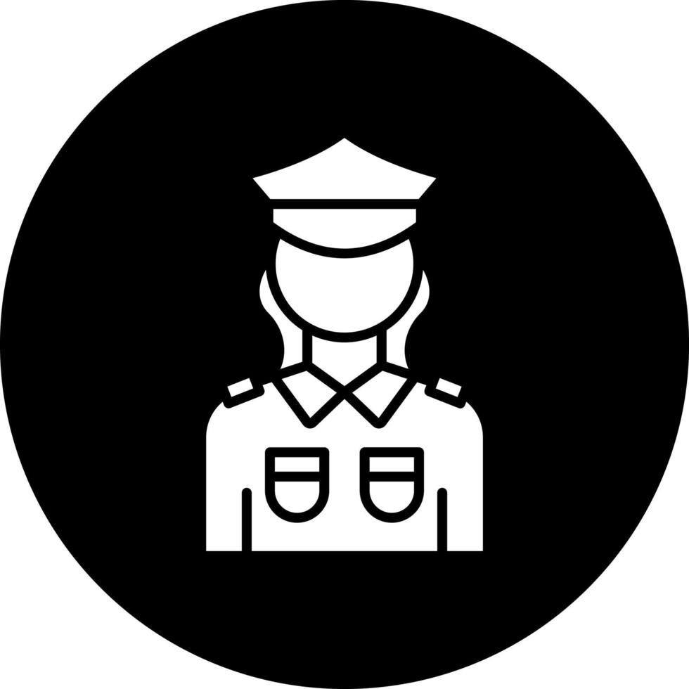 politievrouw vector icoon stijl