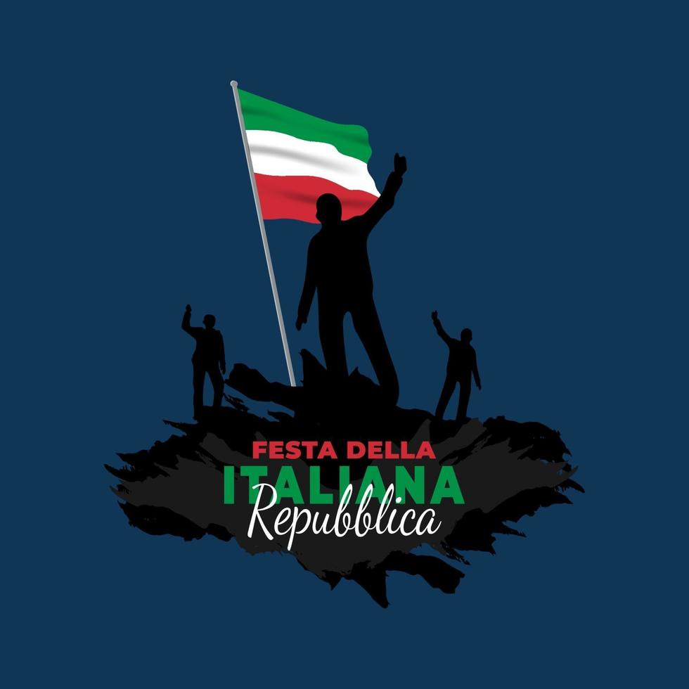 vectorillustratie van festa della repubblica italiana poster vector