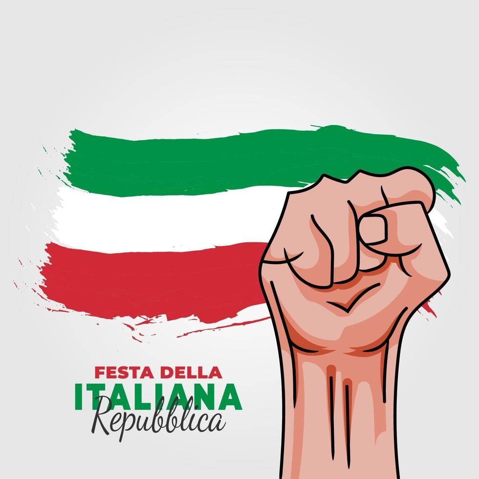 Italiaanse republiek dag. jaarlijks gevierd op 2 juni in Italië vector