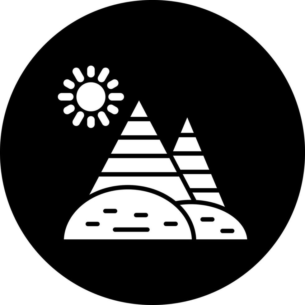 woestijn piramides vector icoon stijl