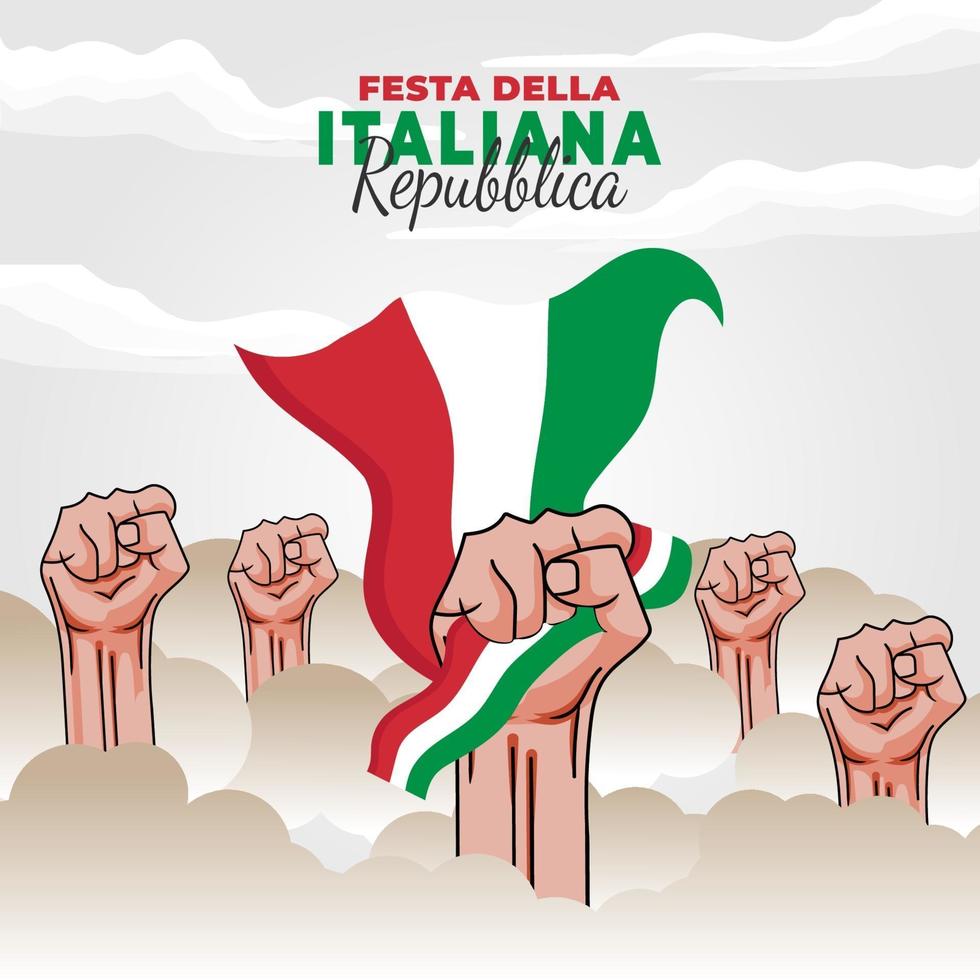 republiek dag van italië poster vector