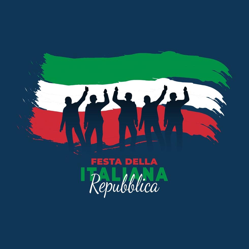 republiek dag van italië poster vector