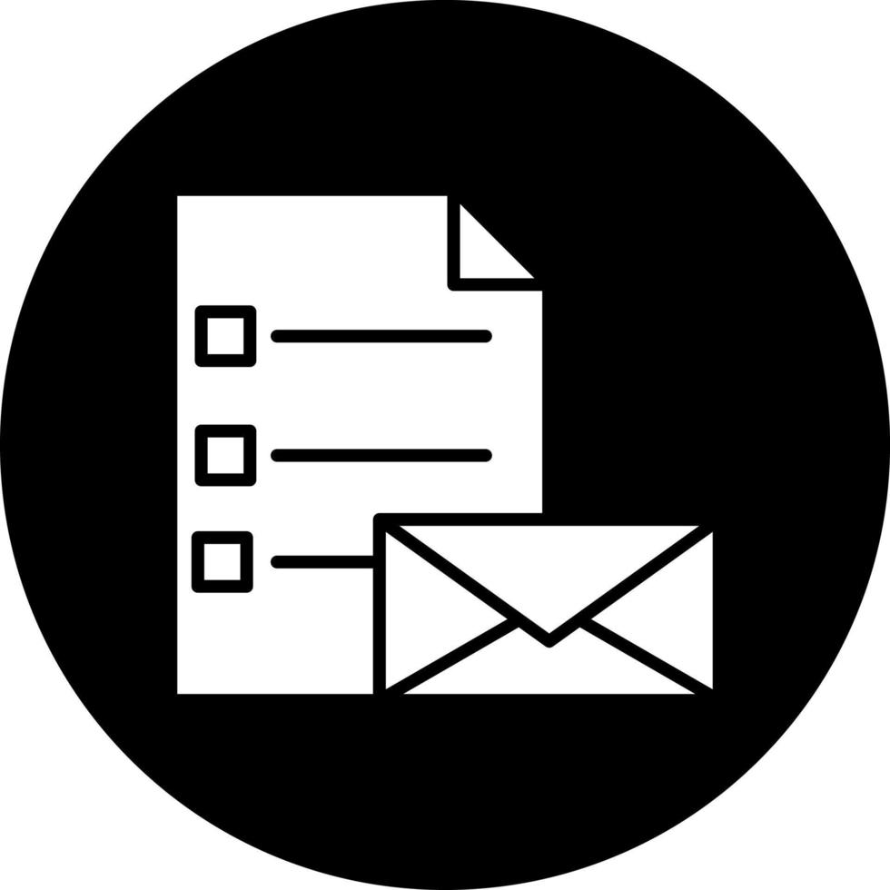 e-mail lijst vector icoon stijl