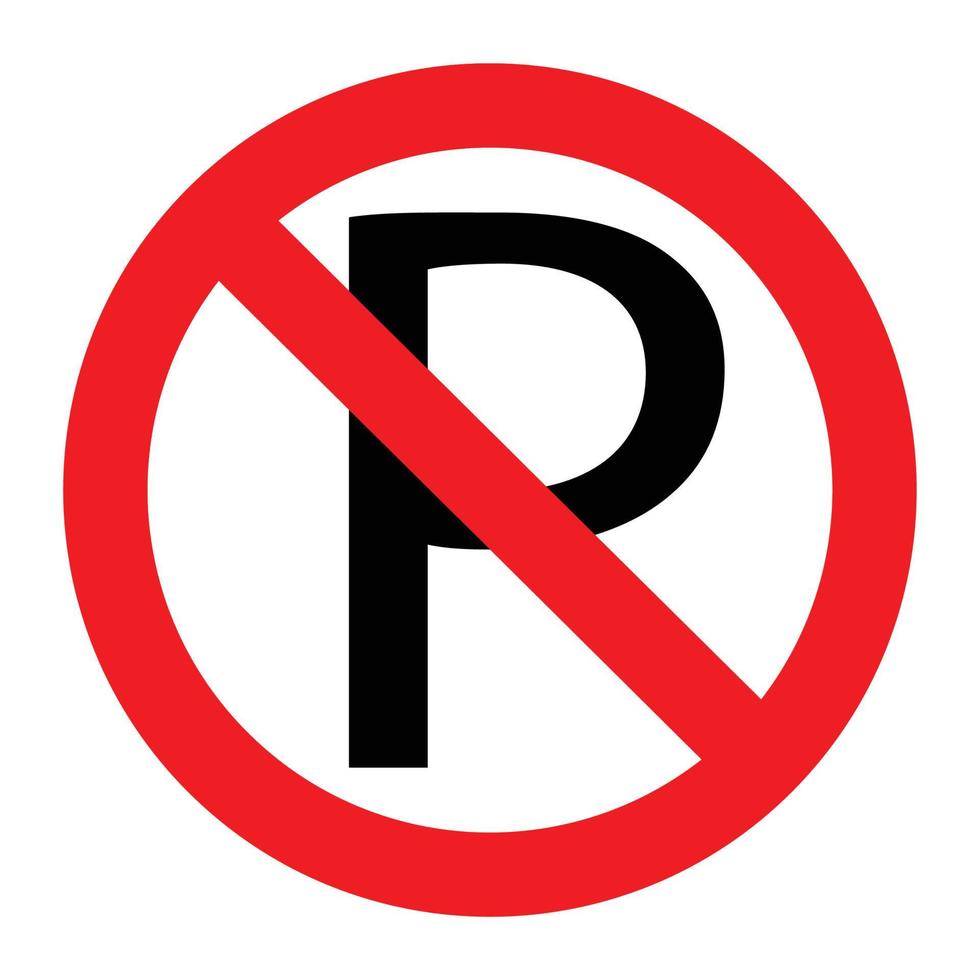 verbod parkeren icoon vector