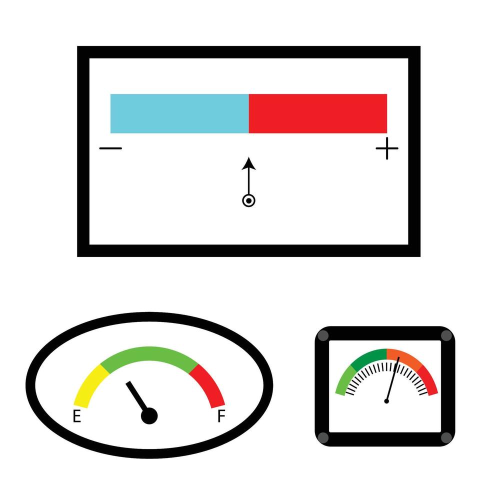 reeks van indicatoren met gekleurde spectraal indicator vector