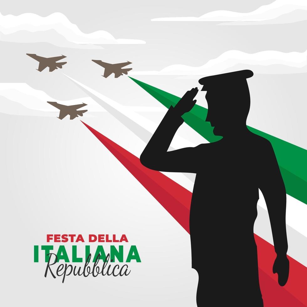 republiek dag van italië poster vector